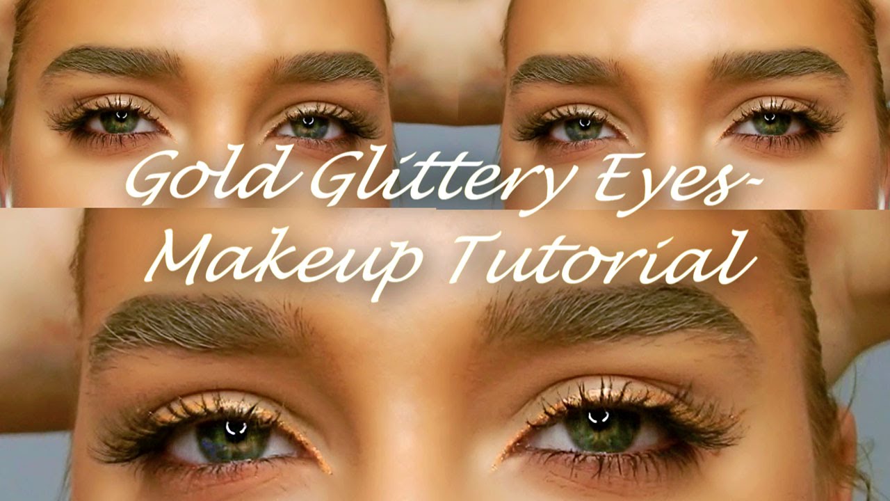 Gold Glitter Eyeliner Make Up Tutorial Makeup Tips Tutorials