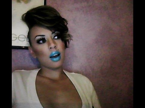 Keyshia Dior Blue Lips Natural Eyes Makeup Tutorial!!