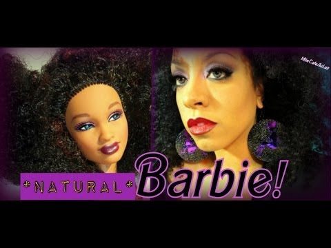 Black NATURAL HAIR Barbie Transformation | Barbie MAKEUP Makeover!