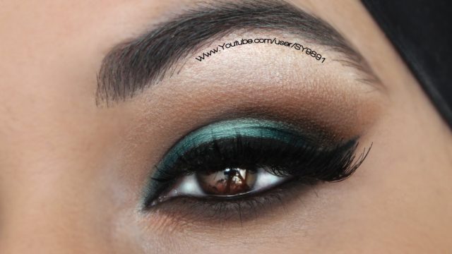 TEAL, BROWN EYESHADOW MAKEUP TUTORIAL