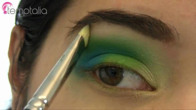 MAC Dare to Wear Makeup Tutorial:  Yellow, Green, Blue, False Eyelashes