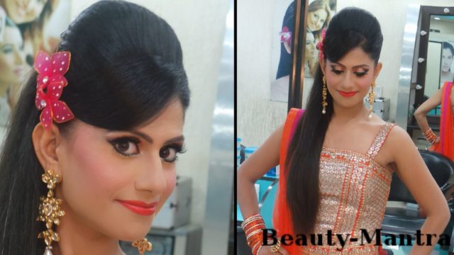 Indian Wedding Makeup – Vibrant Engagement Look – Complete Hair And Makeup