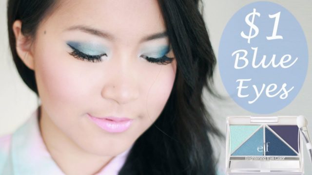 $1 Blue Eyeshadow Look ♡ Makeup Tutorial ft. ELF Brightening Eye Color (Ocean Dream)