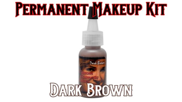 Dark Brown EYEBROW Permanent Makeup Pigment Cosmetic Tattoo Ink half oz