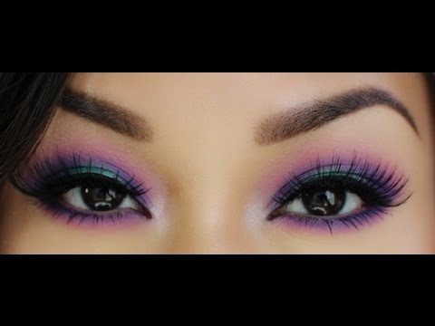 Purple + Pink + Teal Eyes – Makeup Tutorial