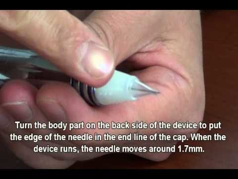 How to adjust the needle (Charmant digital permanent makeup device)