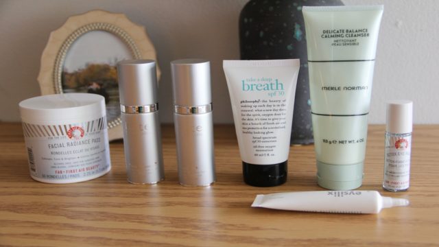 Skincare Routine – Kate Somerville, First Aid Beauty and More.